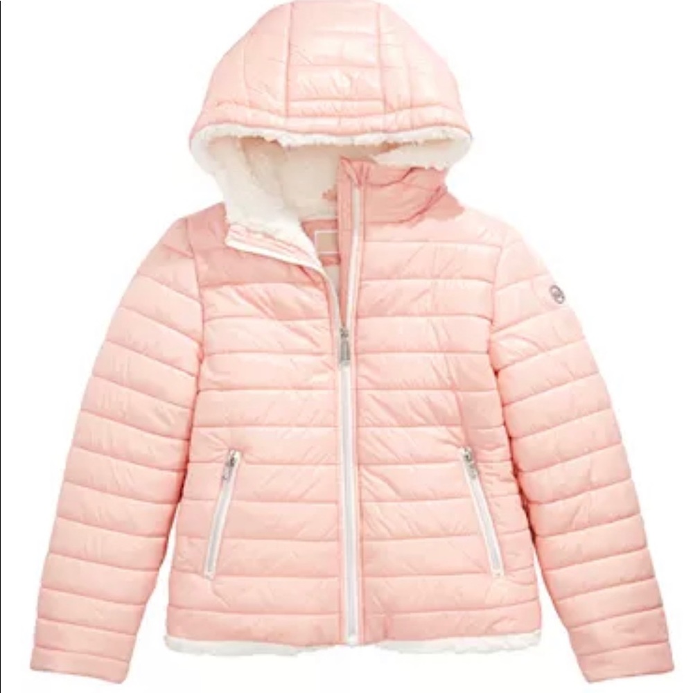 Michael Kors Faux-Fur-Lined Hooded Puffer Jacket